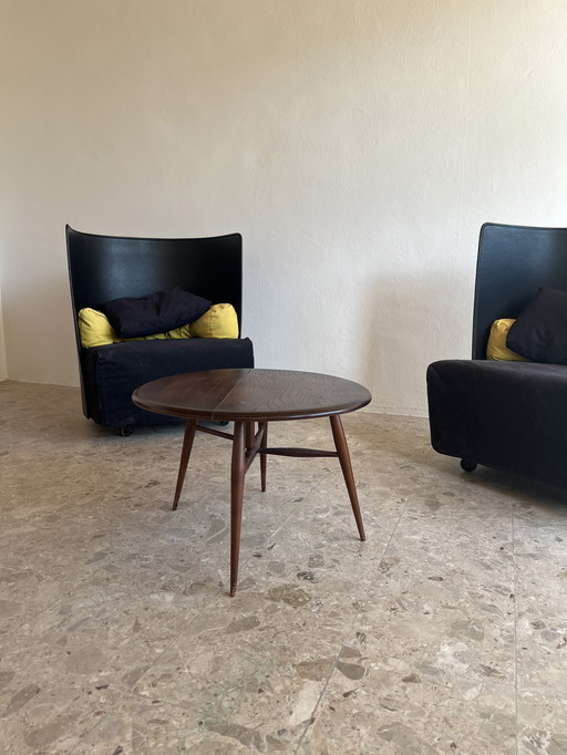 2x Originele "Zanotta Campo 1984" loungestoel met hoge rugleuning van De Pas D'Urbino Lomazzi!!