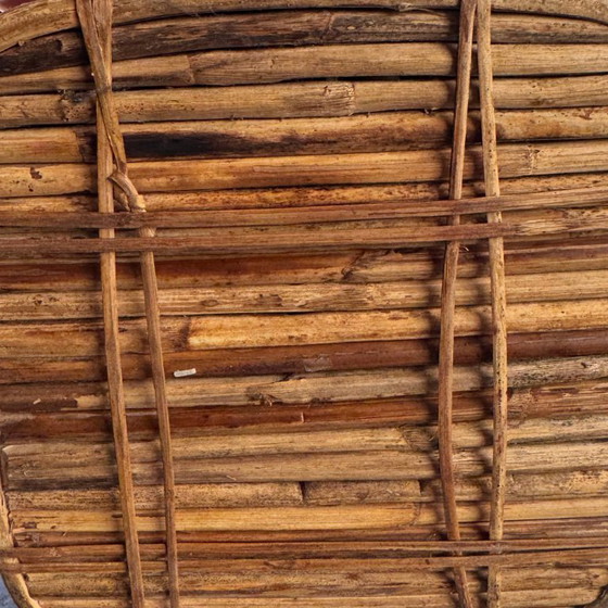 Image 1 of Korb aus Rattan und Messing | Italien | 1970er Jahre