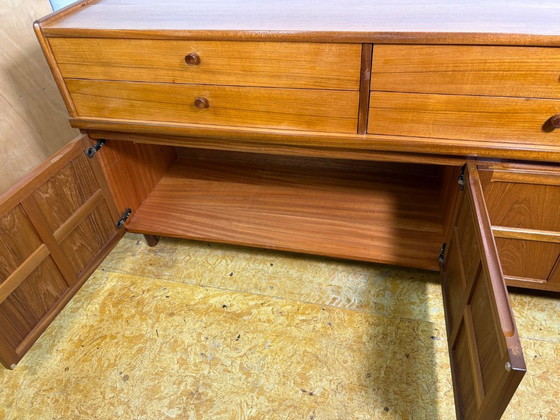 Image 1 of Mid Century Retro Vintage Teak Sideboard by Nathan (Circa 1960–1970)  A stylish and highly versatile mid century modern teak sid
