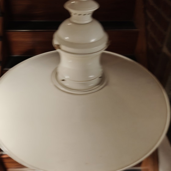 Image 1 of Large Vintage Industrial Pendant Lamp - Mid Century Statement Lighting 