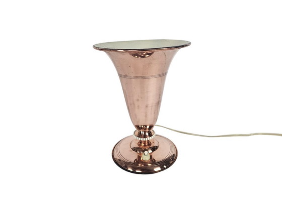 Image 1 of Art déco – Kelchlampe – Kupfer – Stehlampe – Holland – 1. Hälfte des 20. Jahrhunderts