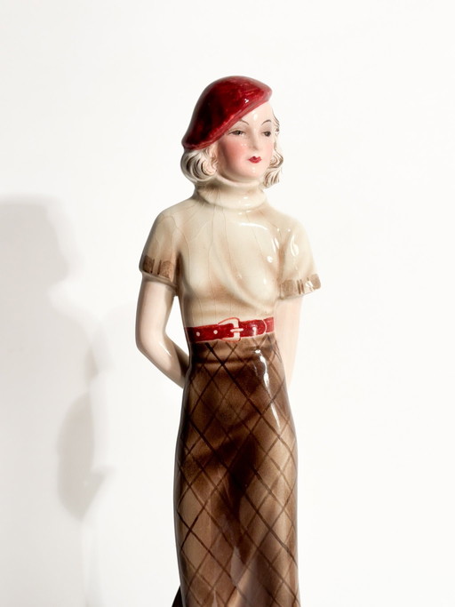 Goldscheider Ceramic Tennis Player Figurine by Stefan Dakon, 1930s – beeldhouwkunst, Art Deco (photo 2 of 15)