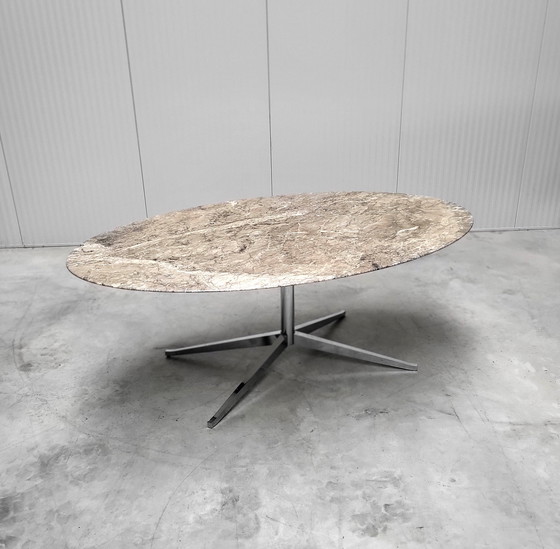 Image 1 of Florence Knoll Marble Dining Conference Table By Knoll