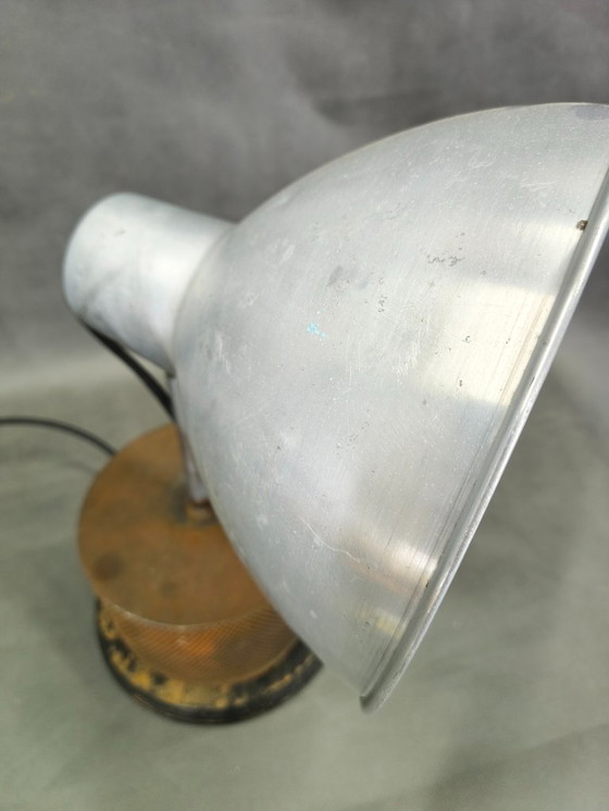 Image 1 of Industriële tafellamp uit de jaren 1940, gemaakt van aluminium, Tsjechoslowakije