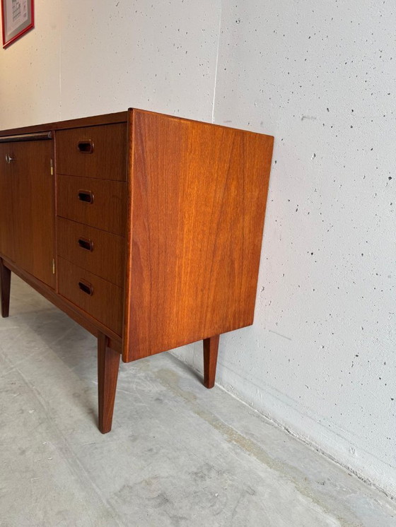 Image 1 of Buffet et bureau en teck style années 60, vintage années 1960