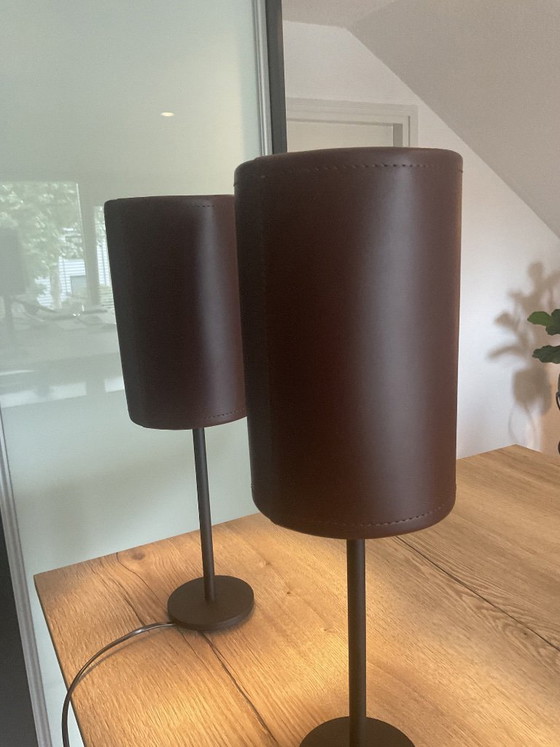 Image 1 of Cuero Design Table/Bed lamps set of two