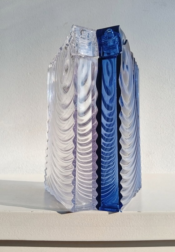 Image 1 of Ron Arad für GUZZINI 'Ripples' Wasserflasche 2er-Set transparent und blau