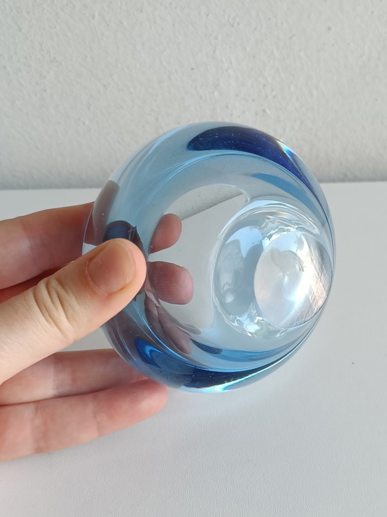 Bol vide-poches vintage en verre d'art bleu – années 1960/70 – Objets déco, Glass (photo 3 of 6)