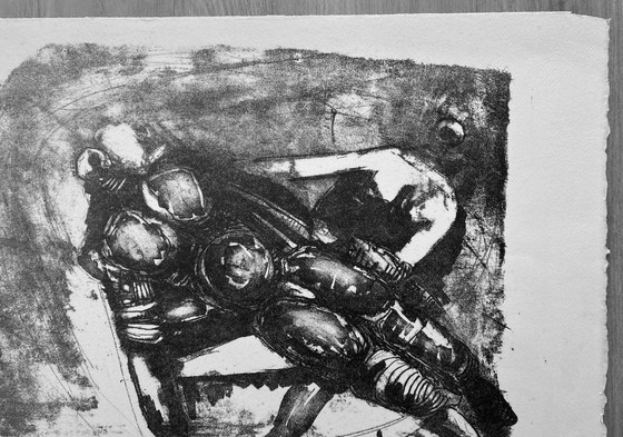 Image 1 of Serigrafía de Wim Motz - Viaje espacial