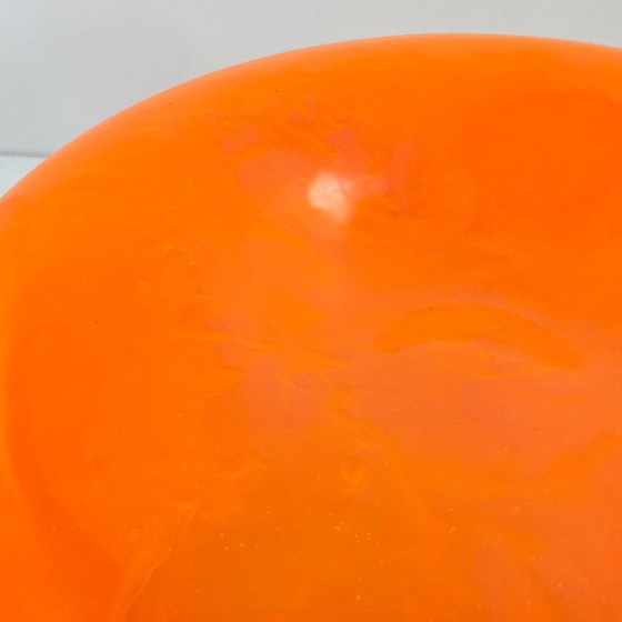 Image 1 of Taburete bajo naranja flúor de Zanotta, década de 1990.