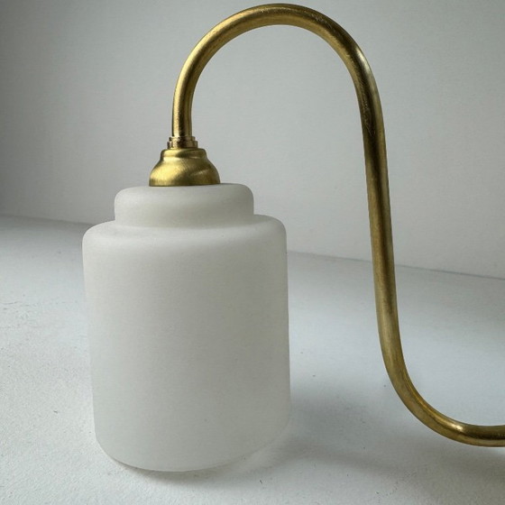 Image 1 of PAIR OF VINTAGE 1950S OPALINE WALL LIGHTS