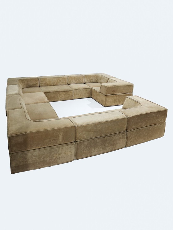 XXL Cor Trio Modulaire Sofa Landscape Bank Beige Geel 1973 – Modulaire banken, Textile (photo 5 of 21)
