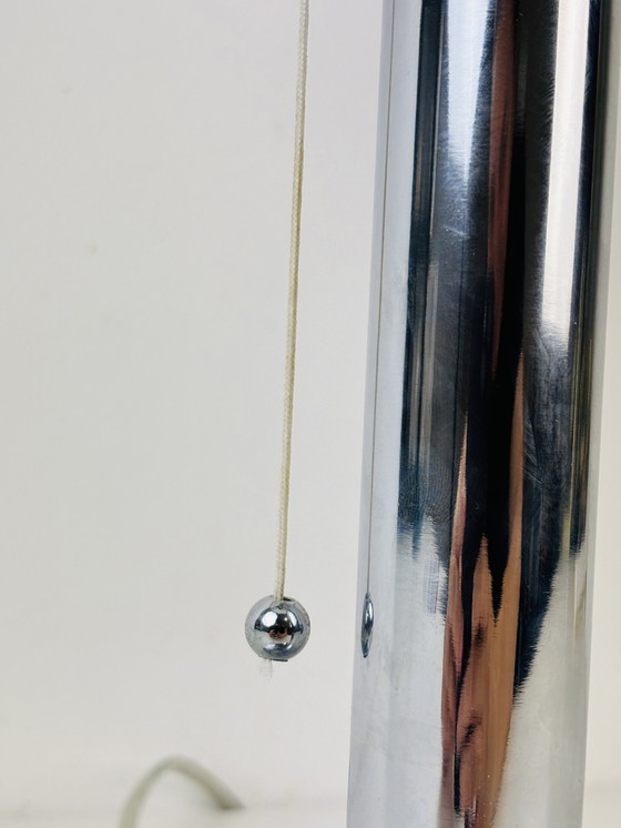 Image 1 of Lampe de table champignon chromée Art Déco, style spatial, Bauhaus