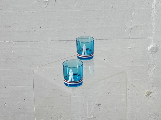 Image 1 of Vintage bar set with decanter and whisky glasses, Italy 1950s