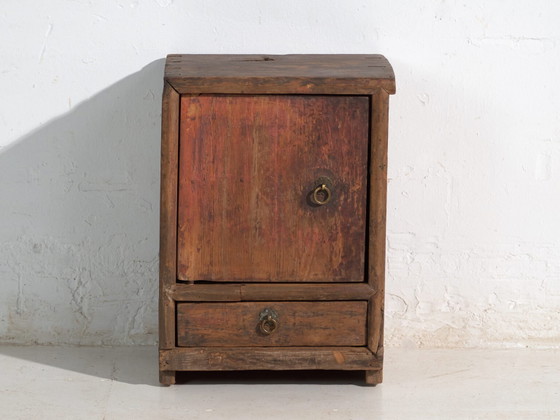 Antique Chinese auxiliary cabinet in painted wood – China, circa 1900 – Storage cabinet, Brass (photo 40 of 40)