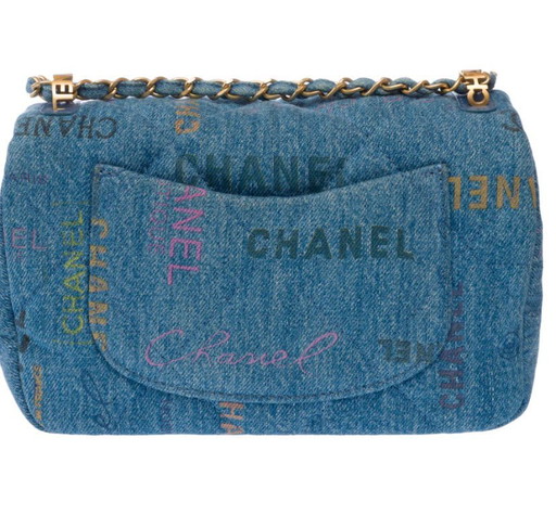 Borsa CHANEL Timeless/Classique in Denim Blu - 103192