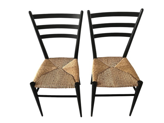 Image 1 of 2 sedie italiane vintage anni Cinquanta in stile Gio Ponti