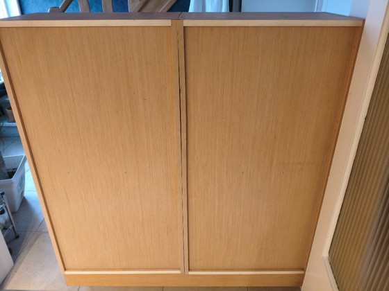 Image 1 of Moderne design opbergkast van hout en glas – 120 cm – In perfecte staat