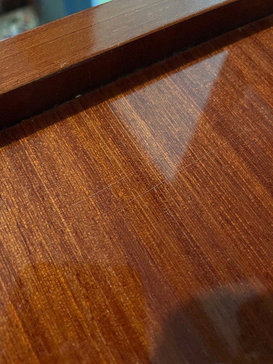 Image 1 of Commode Acajou Vintage 1960 - 4 tiroirs - Pieds Crayons