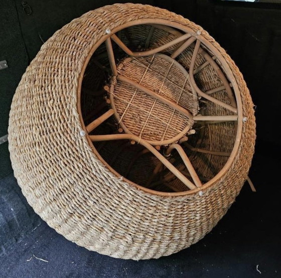 Image 1 of Wovem wicket bird nest chair Isamu Kenmochi style