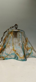 Vintage design italiaans gekleurd glazen Murano hanglamp in de stijl van Nason