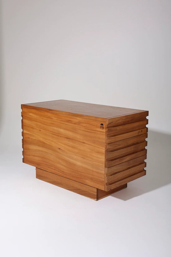 Image 1 of Maison Regain Chest of Drawers Buffet Elm Wood 1970 France