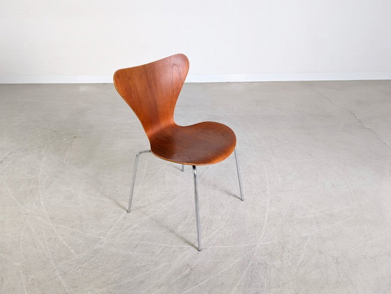 Image 1 of Set van 4 3107 Midcentury stoelen Fritz Hansen Arne Jacobsen Teak