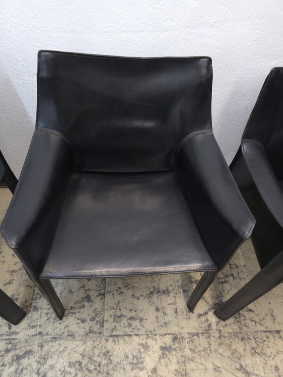 Image 1 of 6x Cassina Cab Stühle Lederstühle Sessel Bellini