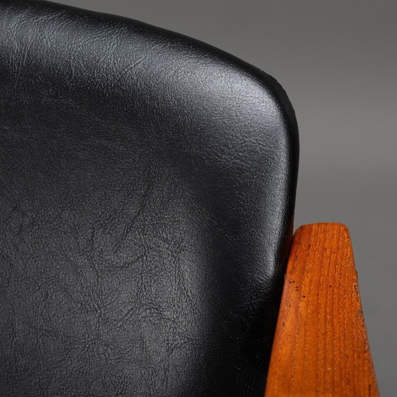 Image 1 of Silla Z de teca retapizada de Kai Kristiansen, juego de 4, década de 1960