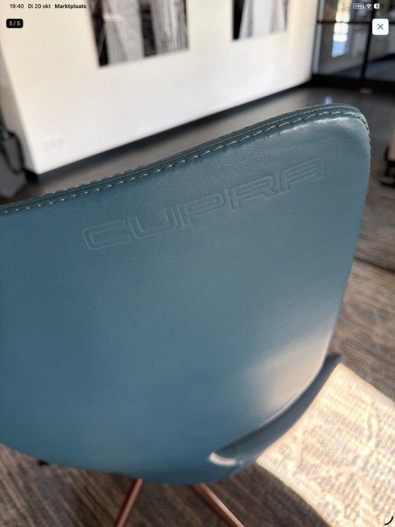 2x Driade Lou Speak Sillones Cupra, Cuero, Metal, Azul (foto 5 de 5)