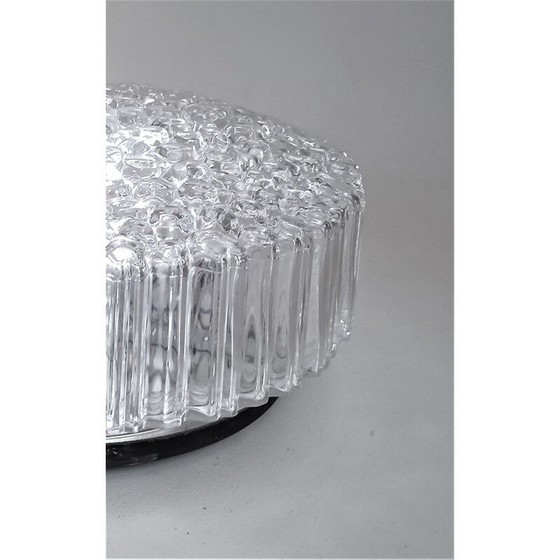 Image 1 of Vintage ceiling lamp in thick bubble glass by Helena Tynell for Glashütte Limburg