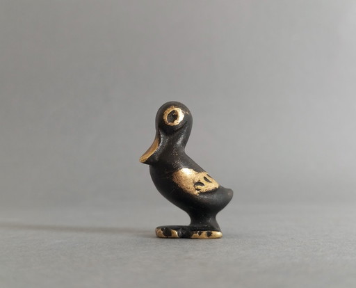 Walther Bosse bauhaus painted bronze duck sculpture 1950s