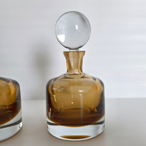 Image 1 of NECESSAIRE A PARFUM VINTAGE 1970 VAPORISATEUR FLACON EN VERRE DE MURANO 70S