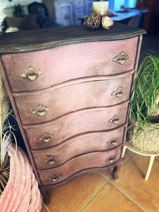 Patinated Vintage Chest of Drawers – Wood (photo 6 of 12)