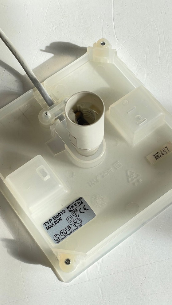 Image 1 of Ice Glass Lamp, Vintage Ikea