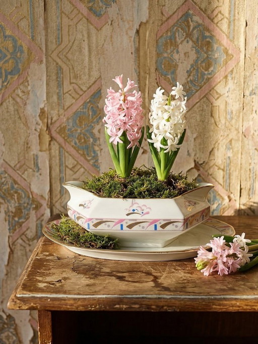 Saucière Art Déco porcelaine de Limoges Bernardaud B&Co Unique