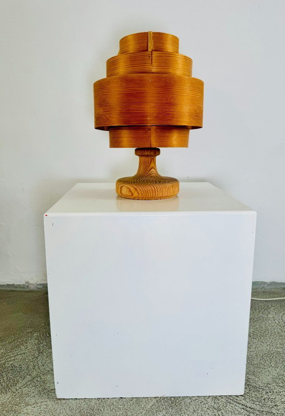 Image 1 of Lampada da tavolo B-262 in impiallacciatura di pino di Hans-Agne Jakobsson per AB Ellysett, Svezia, anni '60