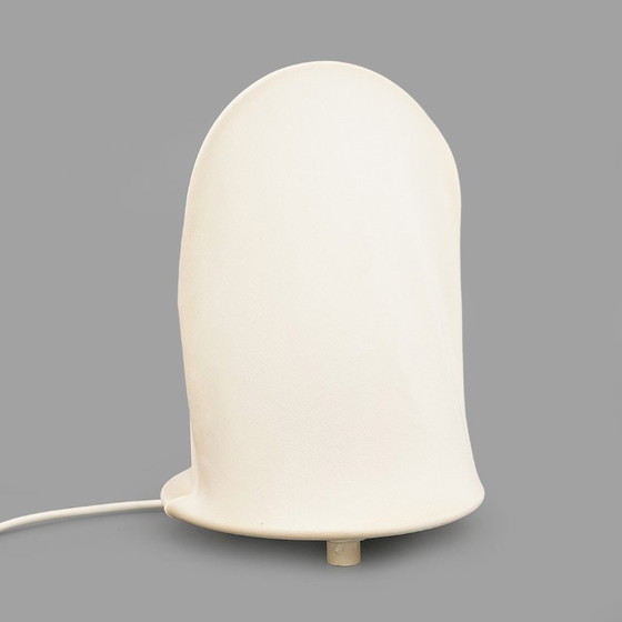 Image 1 of Lámpara de sobremesa con pantalla de tela, años 70