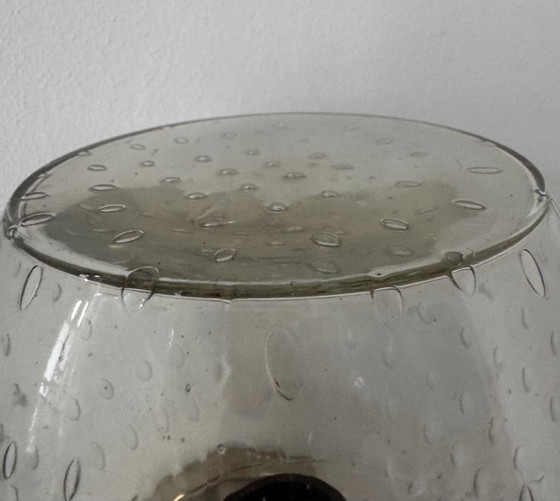 Image 1 of Coppia di applique vintage, metallo cromato e vetro a bolle, Francia, 1960