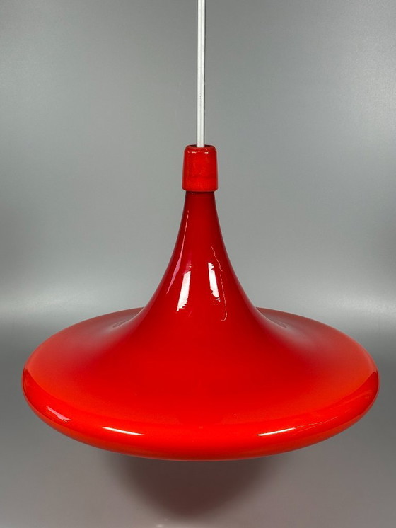 Image 1 of Plafonnier UFO des années 60-70, lampe suspendue en verre de Doria Leuchten, Space Age