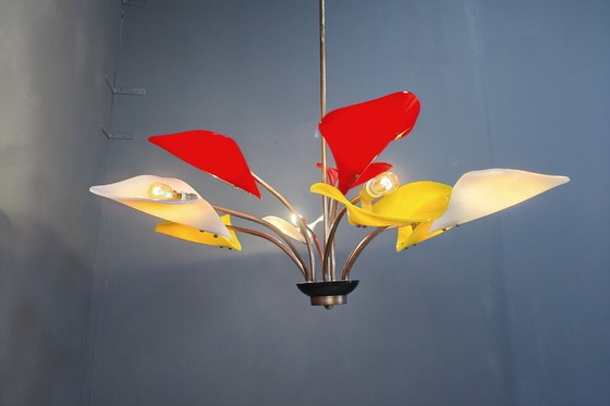 Image 1 of Vintage multi colour italian chandelier, 1960s