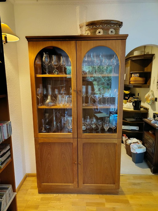 Vitrine arquée Design danois Chêne/Teck Mid Century/Vintage