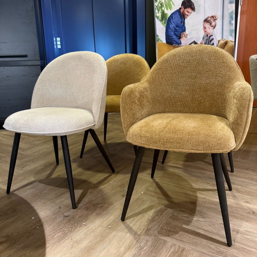 Aquino Set Van 4 – INHOUSE, eetkamerstoelen, Plastic, Textile