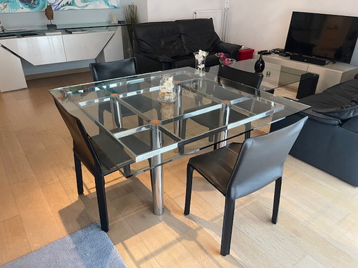 4 CAB chairs + 1 André KNOLL table