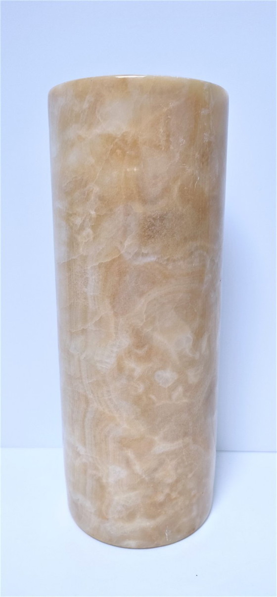 Image 1 of 1970s onyx roller vase