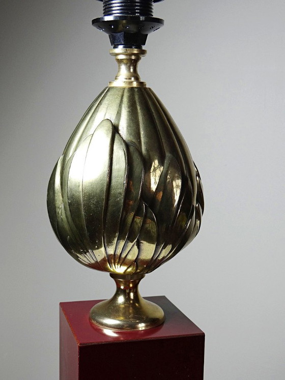 Large Vintage Le Dauphin Vérone Brass Table Lamp, 1970s (photo 6 of 15)