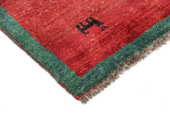 Image 1 of Original Persian carpet Gabbeh Ghashghai oriental carpet 126 cm x 86 cm old natural