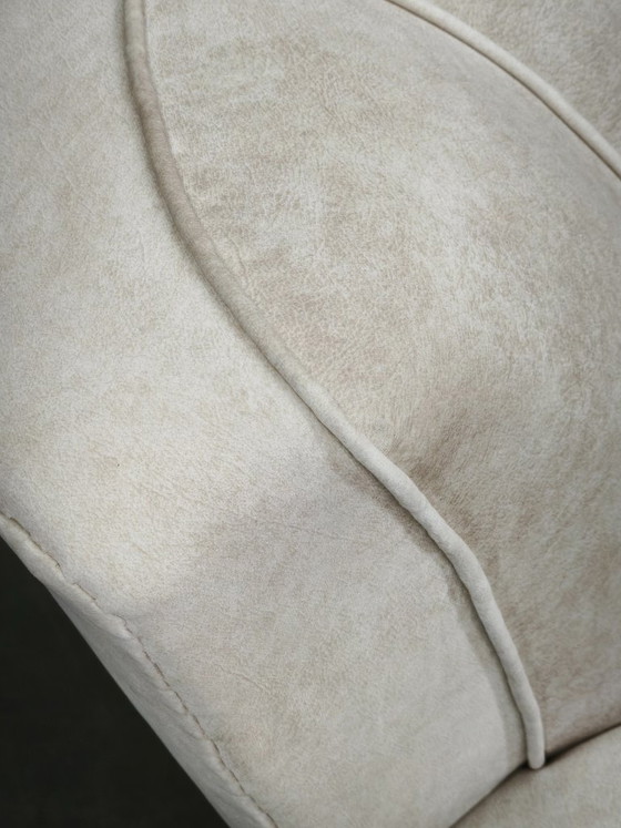 Image 1 of Italian Lounge Armchair in Beech Wood, Newly Upholstered, 1950s