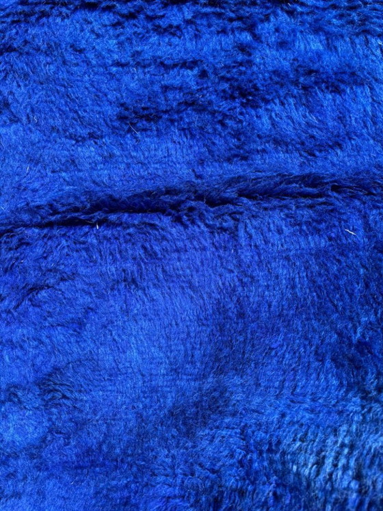 Image 1 of Alfombra marroquí azul hecha a mano de 210x300 cm.
