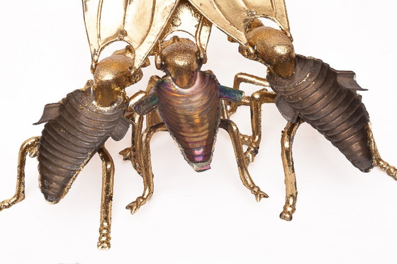 Set van 3 gouden vliegenasbakken – Decoratieve objecten, Metal, Gold (photo 7 of 8)